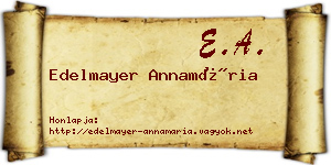 Edelmayer Annamária névjegykártya